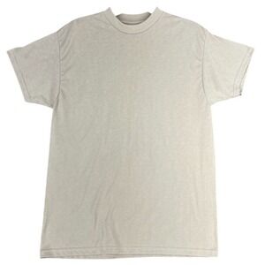 Military Shirt Mens Large Beige Short Sleeve PFU Physical Fitness Vintage Y2K